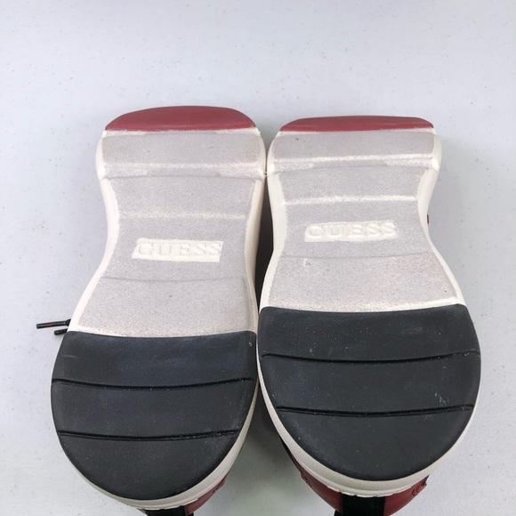GUESS Tane Dark Red Low Top Sneakers - Picture 8 of 9